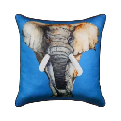 Edie At Home Edie@Home Elephant Reversible Decorative Throw Pillow