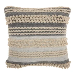 Mina Victory Life Styles Texture Stripes Throw Pillow