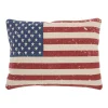Mina Victory Life Styles American Flag Print Multicolor Throw Pillow