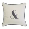Edie At Home Edie@Home Celebrations "&" Embroidered Applique Throw Pillow
