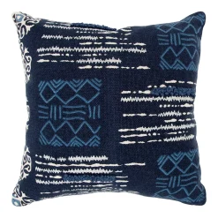 Donny Osmond Barry Blue & White Geo Pillow