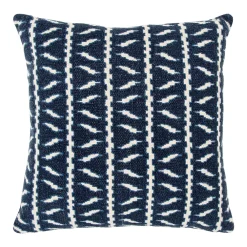 Donny Osmond Bart Indigo & White Zig Zag Pillow