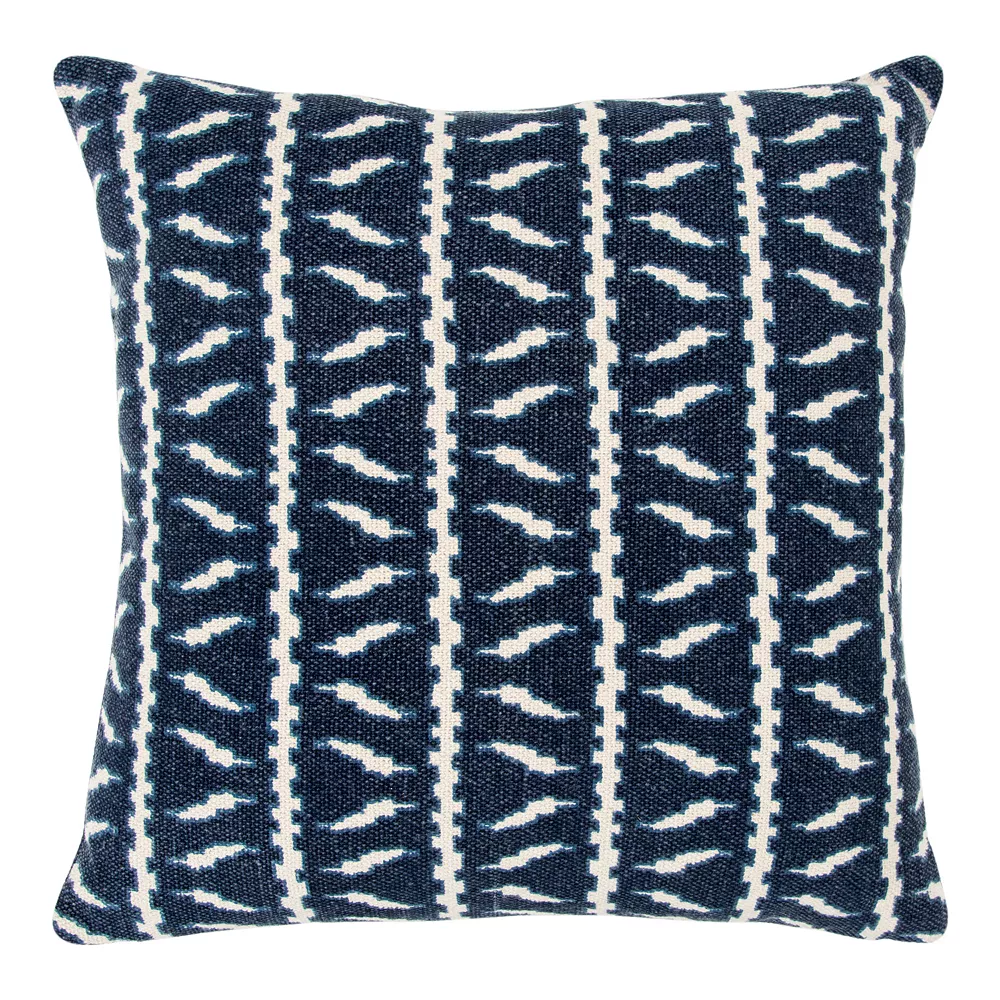 Donny Osmond Bart Indigo & White Zig Zag Pillow 3 Donny Osmond Bart Indigo & White Zig Zag Pillow