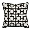 Edie At Home Edie @ Home Modern Links Applique Indoor & Outdoor Throw Pillow -Safavieh Store 4149235 Black