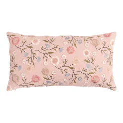 Rizzy Home Pink Stitched Floral Throw Pillow