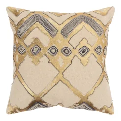 Rizzy Home Gigi Gold Tan Throw Pillow