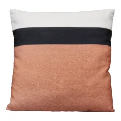 Stratton Home Decor Light Coral & Black Stripe Throw Pillow
