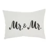 Kathy Ireland Home "Mr & Mr" White Oblong Throw Pillow -Safavieh Store 4407854