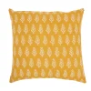 Mina Victory Life Styles Printed Leaves Throw Pillow -Safavieh Store 4408021 Yellow