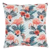 Mina Victory Life Styles Tropical Flamingos Multicolor Throw Pillow