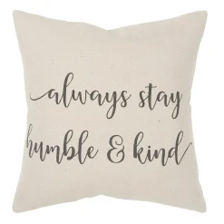 Rizzy Home Always Stay Humble Down Fill Throw Pillow