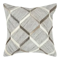 Rizzy Home Joseph Leather Accented Down Fill Throw Pillow