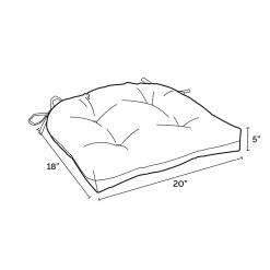 Arden Selections 2-pack Outdoor Wicker Seat Cushion Set -Safavieh Store 4493828 ALT97