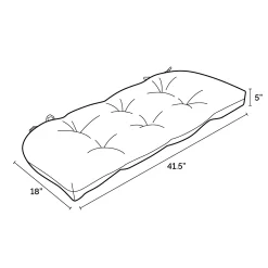 Arden Selections Outdoor Wicker Settee Cushion -Safavieh Store 4493838 ALT97