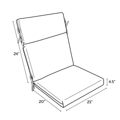 Arden Selections Outdoor Dining Chair Cushion -Safavieh Store 4493869 ALT97