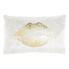 Mina Victory Nourison Luminescence Metallic Lips Throw Pillow 1 Mina Victory Nourison Luminescence Metallic Lips Throw Pillow -Safavieh Store 4555366 Gold