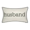 Edie At Home Edie@Home Celebrations "Husband" Lumbar Decorative Pillow