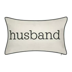 Edie At Home Edie@Home Celebrations "Husband" Lumbar Decorative Pillow