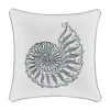 Five Queens Court William Egg Shell Throw Pillow