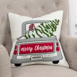 Rizzy Home Holiday Truck Throw Pillow -Safavieh Store 4604558 ALT