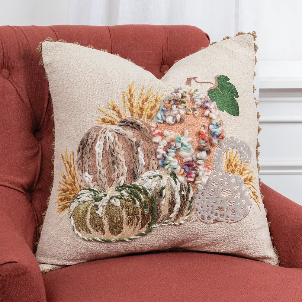 Rizzy Home Gourds Throw Pillow 4 Rizzy Home Gourds Throw Pillow - Image 2