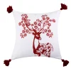 Levtex Home Villa Lugano Sleigh Bells Red Deer Embroidered Pillow