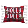 Levtex Home Thatch Home Spencer Plaid Holly Jolly Tassel Pillow
