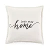 Lush Décor Lush Decor Let's Stay Home Script Throw Pillow Cover