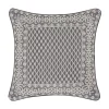Five Queens Court Houston Charcoal 18" Square Decorative Throw Pillow