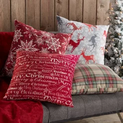 Greendale Home Fashions Holiday Plaid Throw Pillow -Safavieh Store 4820144 ALT3