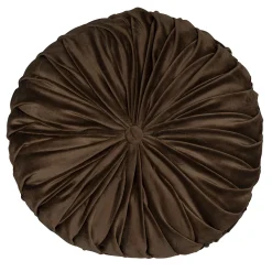 Stratton Home Decor Round Tufted Velvet Throw Pillow