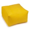 Sonoma Goods For Life® Dash Pinsonic Quilted Indoor Outdoor Square Pouf -Safavieh Store 4878947 Yellow