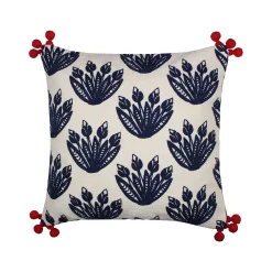 Levtex Home Nanette Crewel Pom Pillow