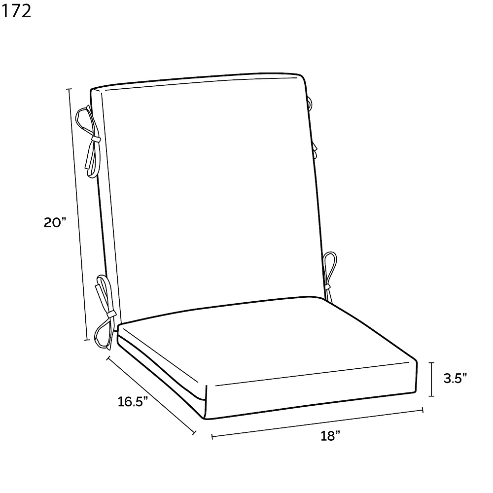 Arden Selections Leala Texture Outdoor Mid Back Dining Chair Cushion 6 Arden Selections Leala Texture Outdoor Mid Back Dining Chair Cushion - Image 4