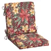 Arden Selections Aurora Stripe Outdoor Mid Back Dining Chair Cushion -Safavieh Store 4895743 Red