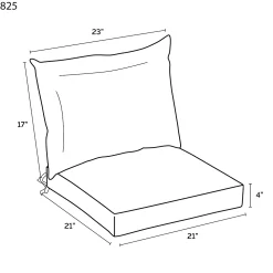 Arden Selections Aurora Damask Outdoor Dining Chair Cushion Set -Safavieh Store 4895824 ALT99