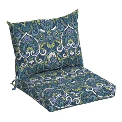 Arden Selections Aurora Damask Outdoor Dining Chair Cushion Set