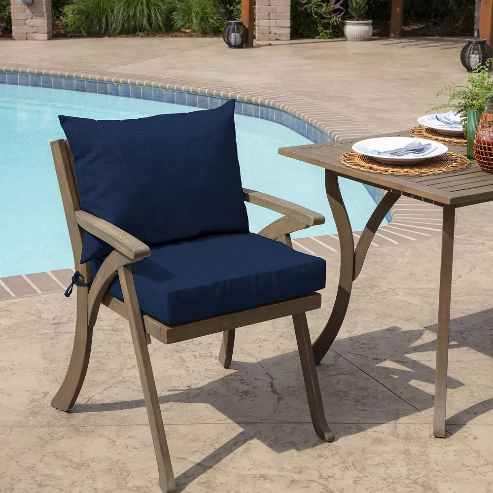 Arden Selections Leala Texture Outdoor Dining Chair Cushion Set 4 Arden Selections Leala Texture Outdoor Dining Chair Cushion Set - Image 2