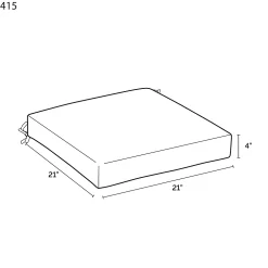 Arden Selections Cabana Stripe Outdoor Seat Cushion -Safavieh Store 4928517 ALT99