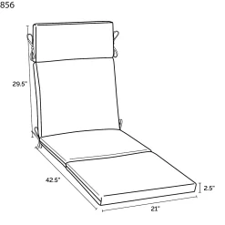 Arden Selections Aurora Damask Outdoor Chaise Lounge Cushion -Safavieh Store 4928561 ALT99