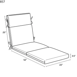 Arden Selections Clark Outdoor Chaise Lounge Cushion -Safavieh Store 4928570 ALT99