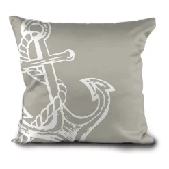 HFI Anchor Me Down Textured Print Throw Pillow
