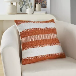 Mina Victory Woven Stripes & Dots Indoor Outdoor Throw Pillow -Safavieh Store 4958827 ALT