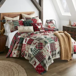 Donna Sharp Christmas Lodge Snowflake Pillow -Safavieh Store 4962046 ALT2