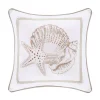 Royal Court Water Front Coral 16" Square Decorative Throw Pillow
