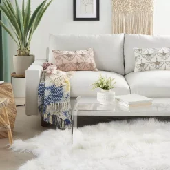 Mina Victory Sofia Beaded Flowers Throw Pillow -Safavieh Store 5048422 ALT2