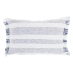 Mina Victory Life Styles Chambray Stripes Throw Pillow -Safavieh Store 5048454 ALT4