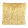 Mina Victory Shag Soft Ribbon Throw Pillow -Safavieh Store 5048796 Yellow