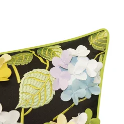 Edie At Home Edie@Home Indoor Outdoor Dimensional Hydrangea Throw Pillow -Safavieh Store 5054335 ALT5