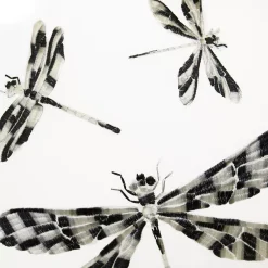 Edie At Home Edie@Home Indoor Outdoor Embroidered Dragonflies Throw Pillow -Safavieh Store 5054336 ALT3